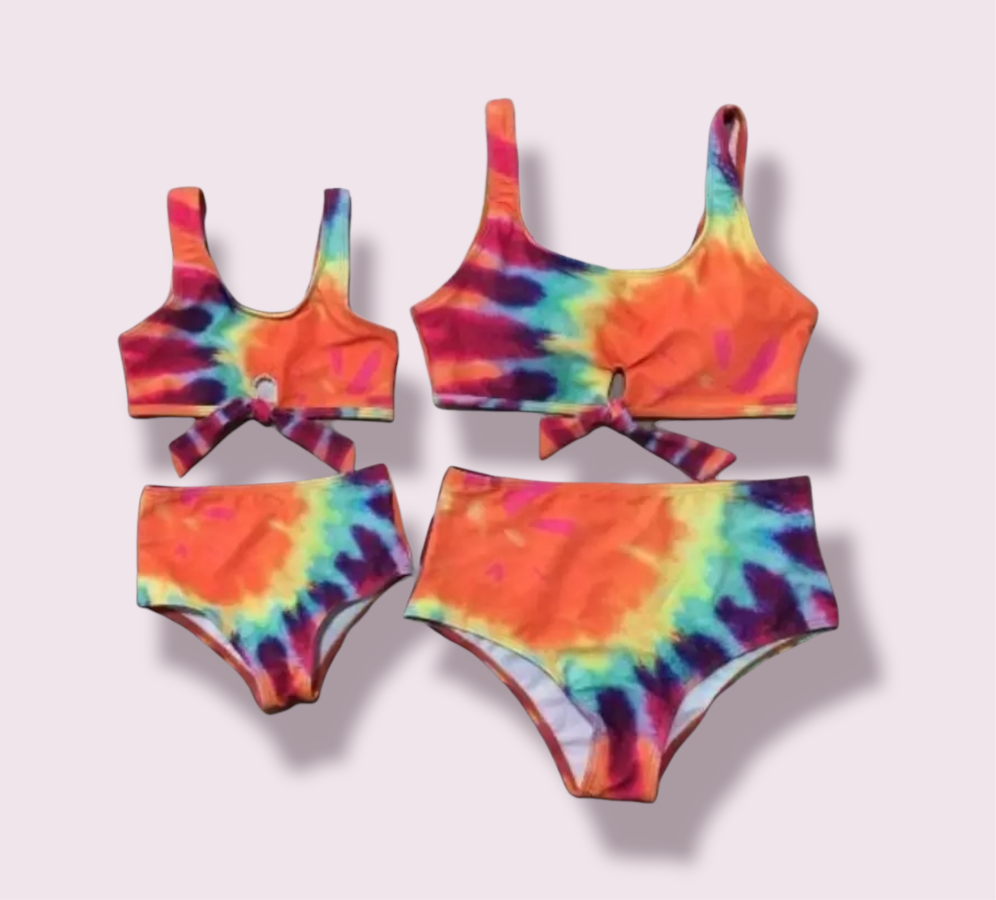 mommy and me tie dye swimsuits