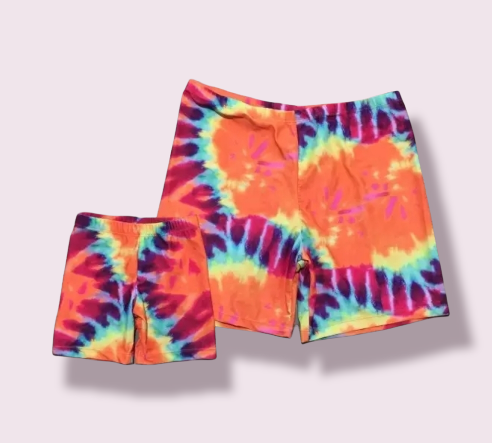 Dad and Son Tie Dye Swim Shorts
