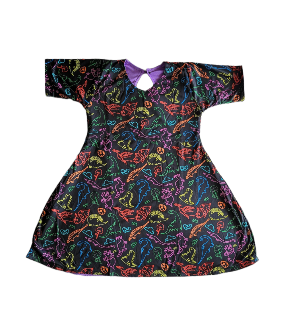AVA's Doodle Dino Reversible Dress