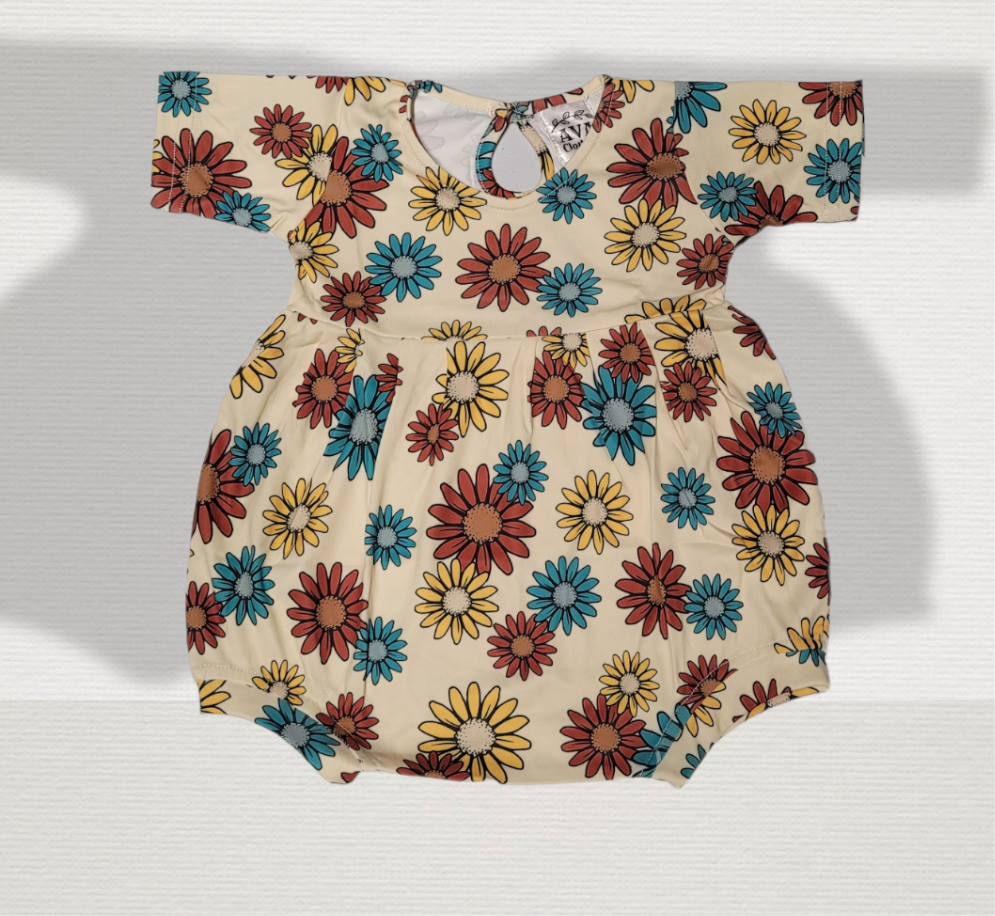 AVA's Daisy Bubble Tshirt Romper