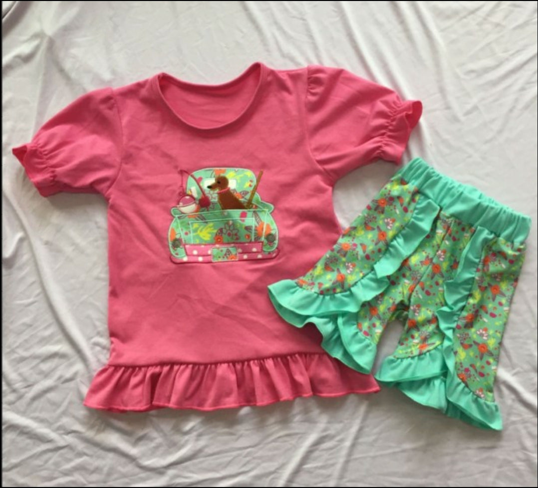 Girls Truck Short Set - AVA Boutique