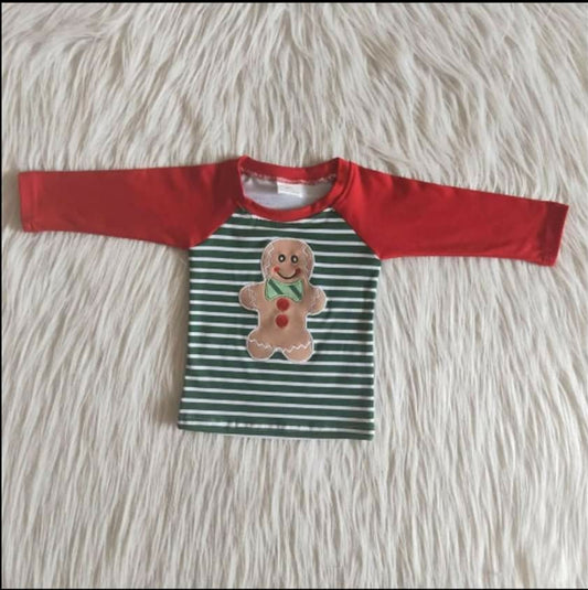 Gingerbread Christmas Boys Tshirt - AVA Boutique
