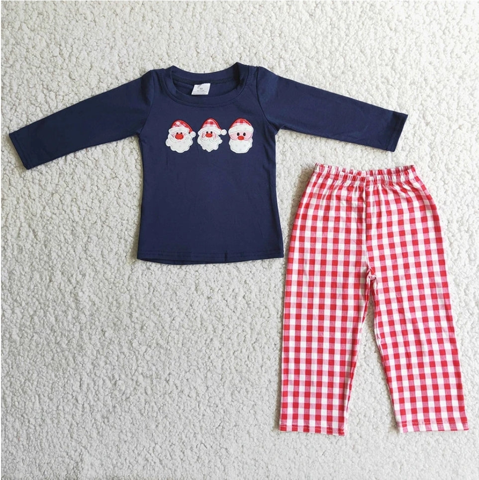 Three Santa Christmas Boys Outfit