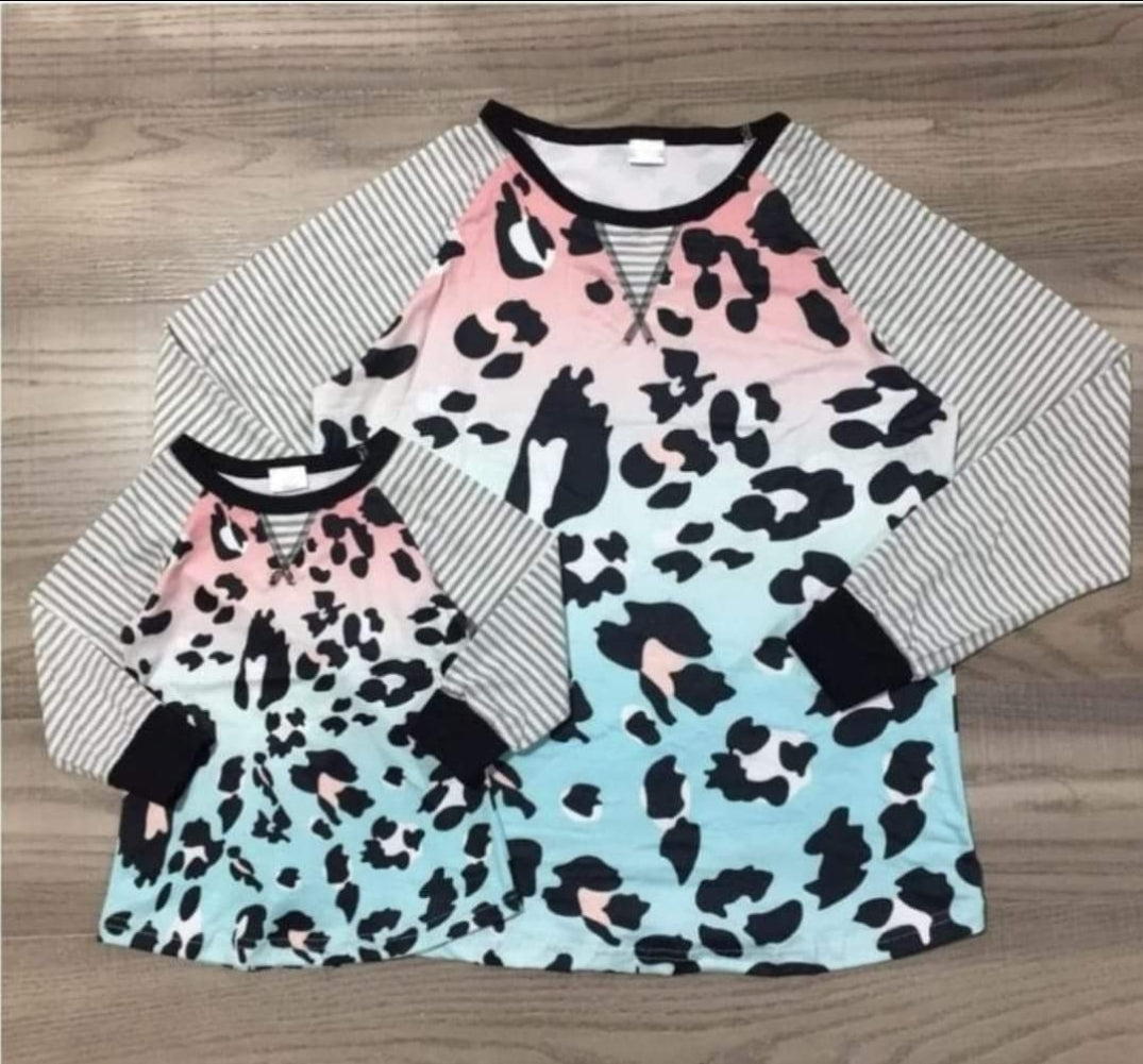 Mommy and Me Matching Leopard Tshirts