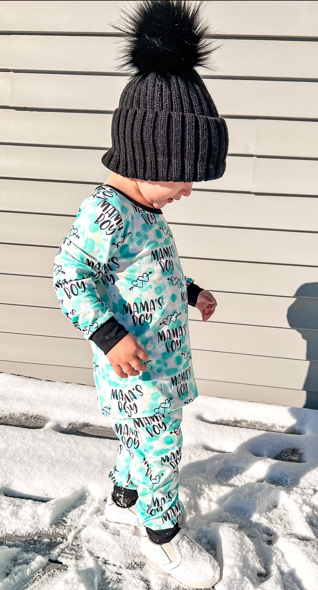 Mama's Boys Green Outfit Set