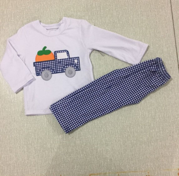 Pumpkin Truck Boys Set - AVA Boutique