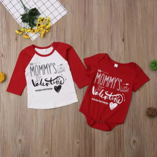 Mommy's Littile Valentine Tshirt / Romper - AVA Boutique