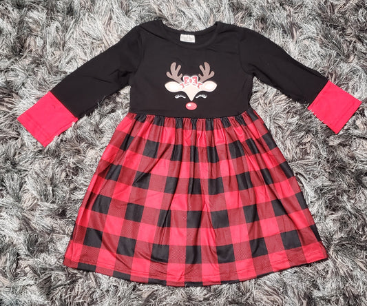 Christmas Red Plaid Dress - AVA Boutique
