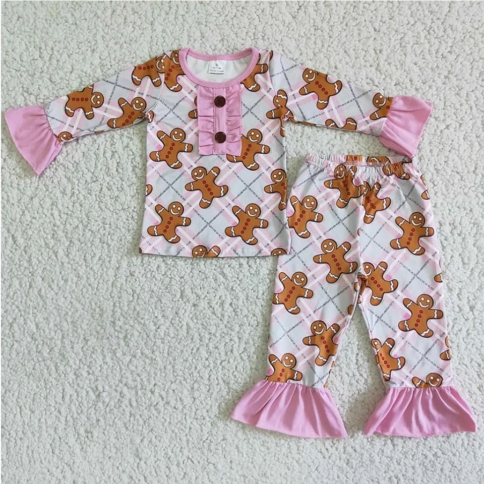 Gingerbread Pajamas for Girls