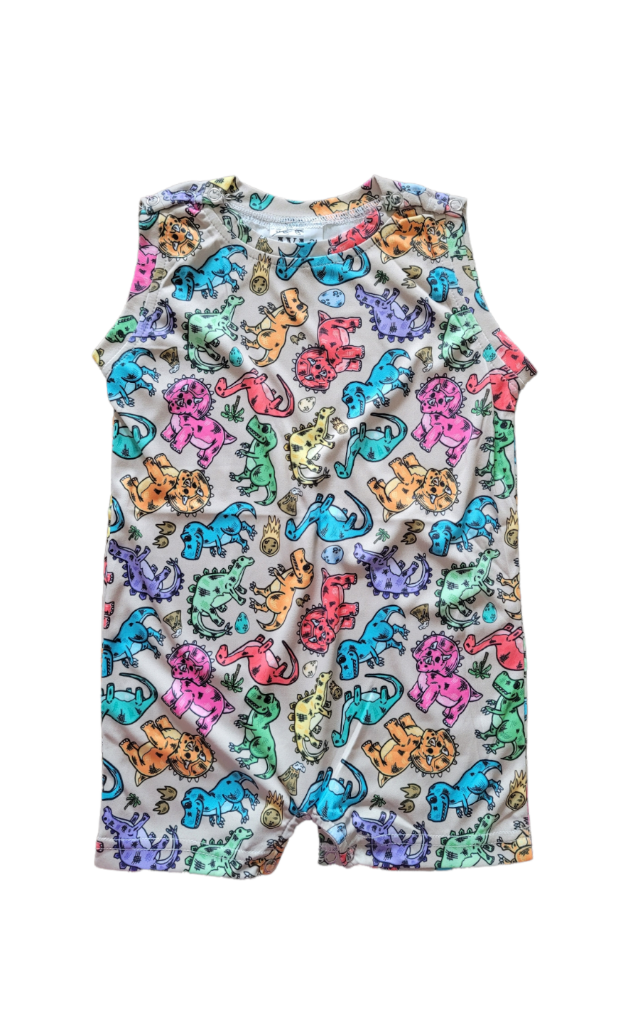 AVA's Dino Tank Shorts Romper