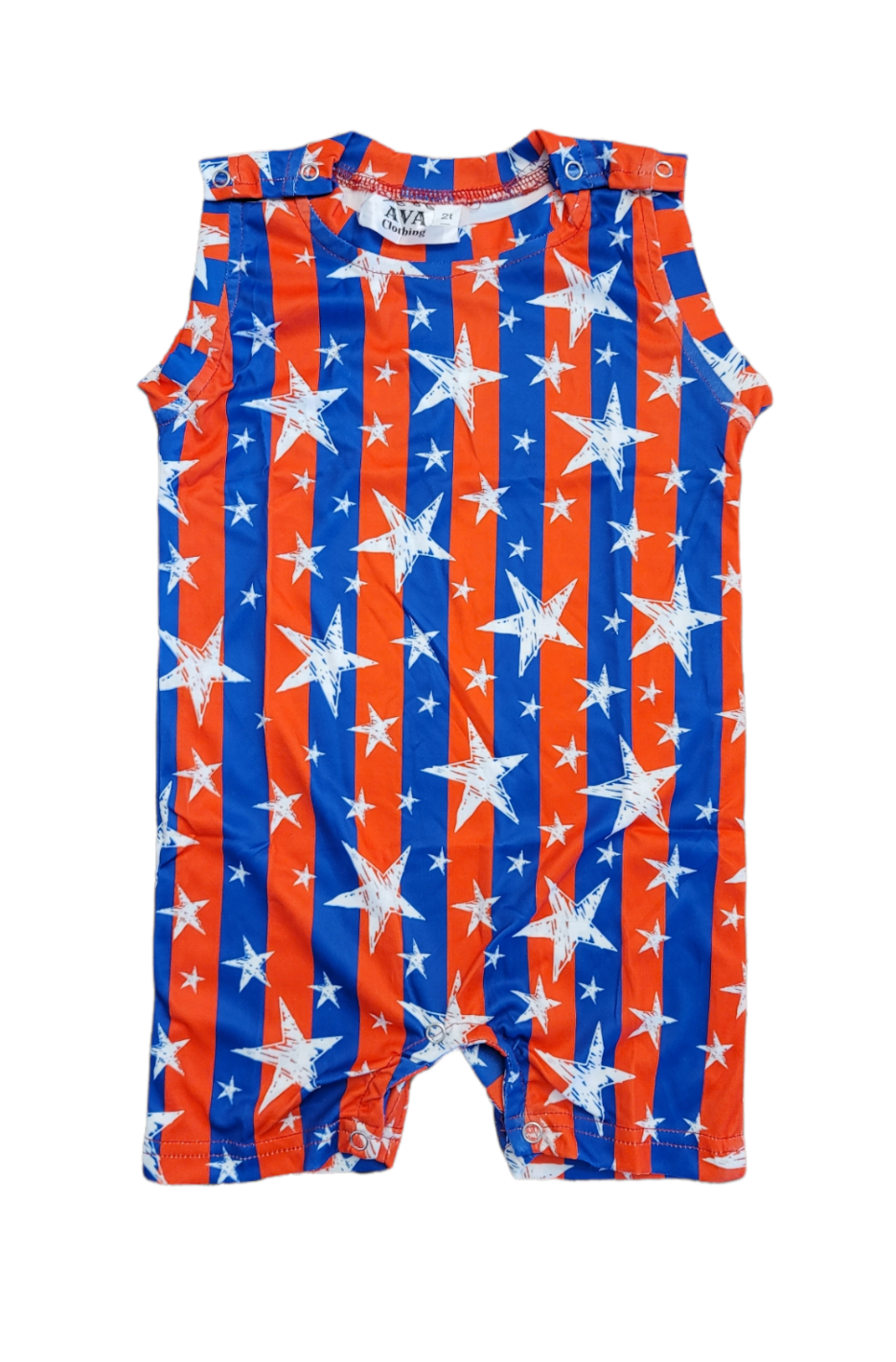 American Star Stripes Boys Tank Shorts Romper