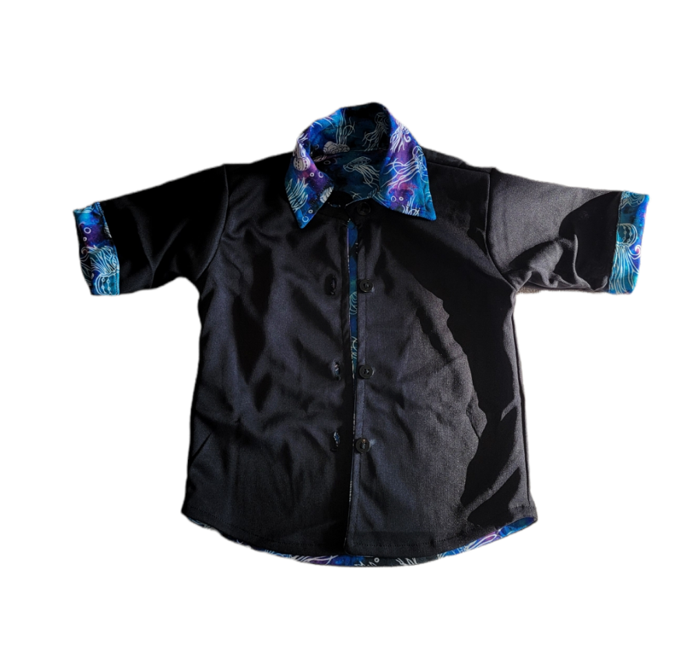 AVA's Jelly Fish Reversible Button Down Shirt