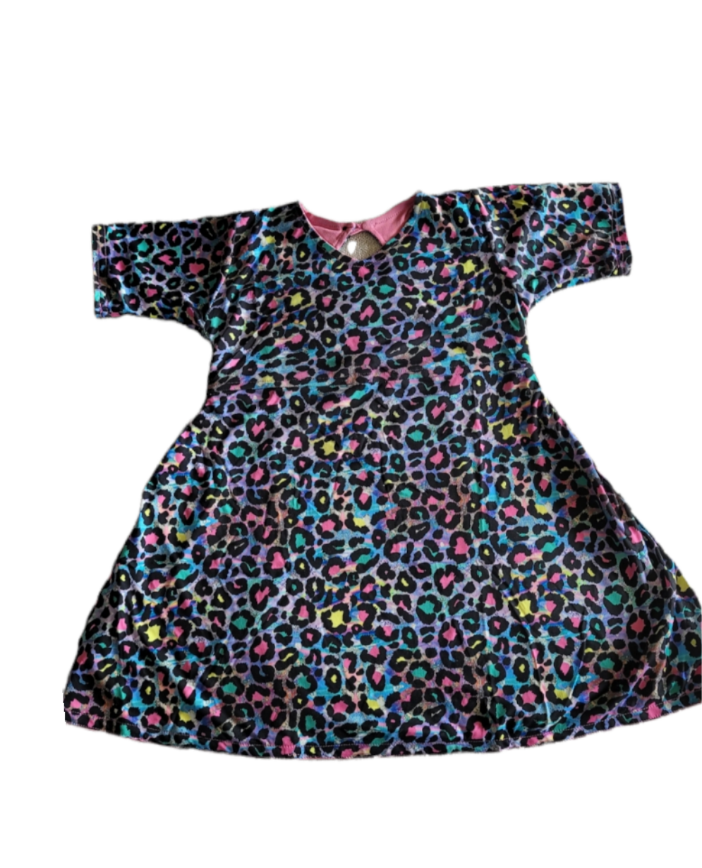 AVA's Pink Leopard Reversible Dress