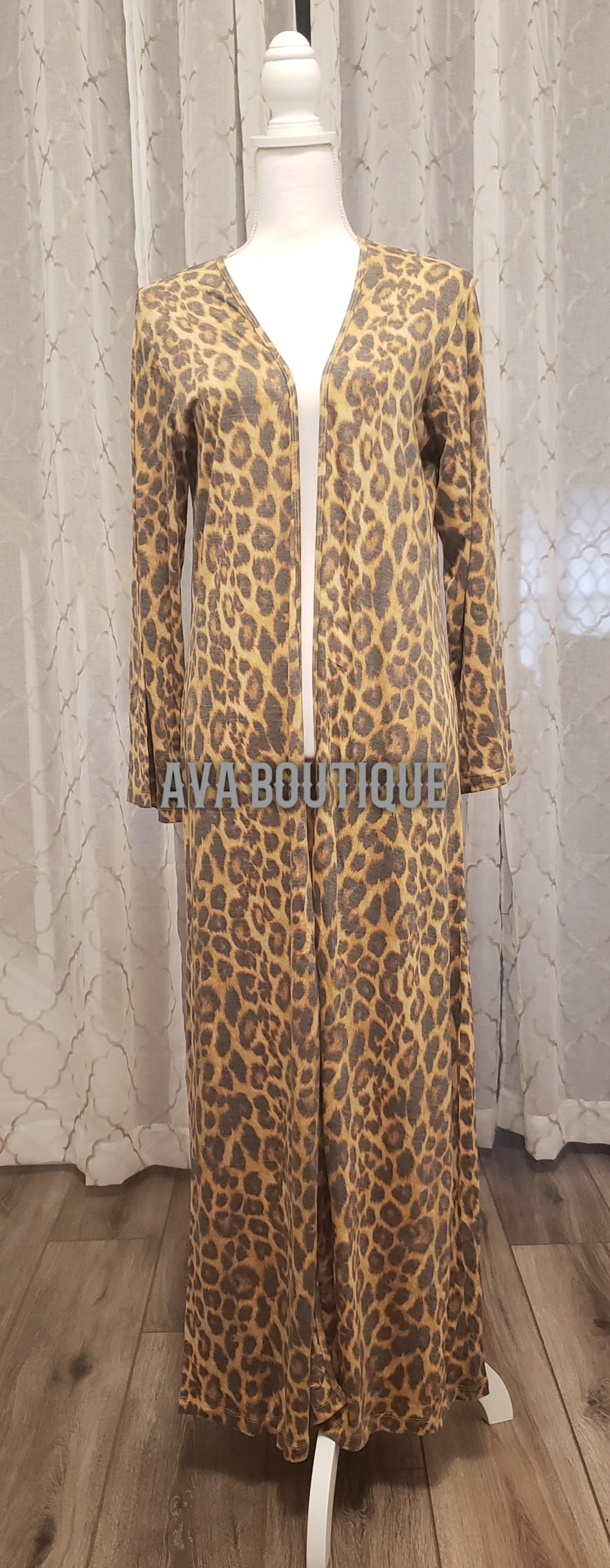 Leopard Long Shrug - AVA Boutique