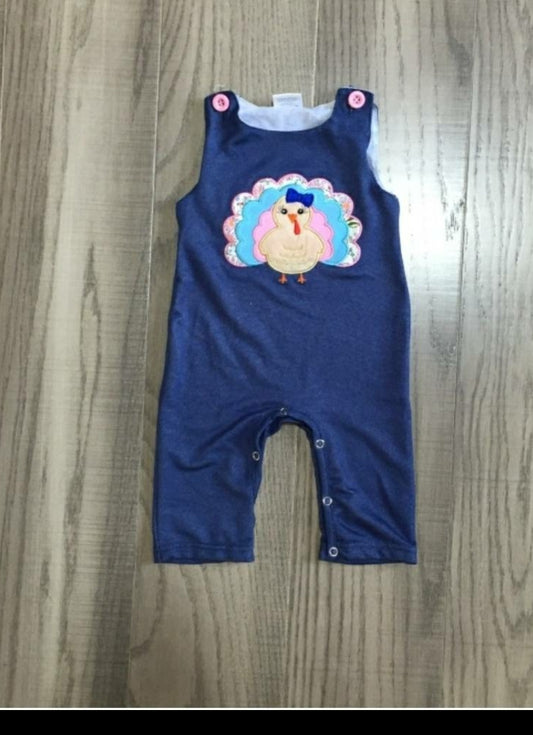 Blue Turkey Romper - AVA Boutique