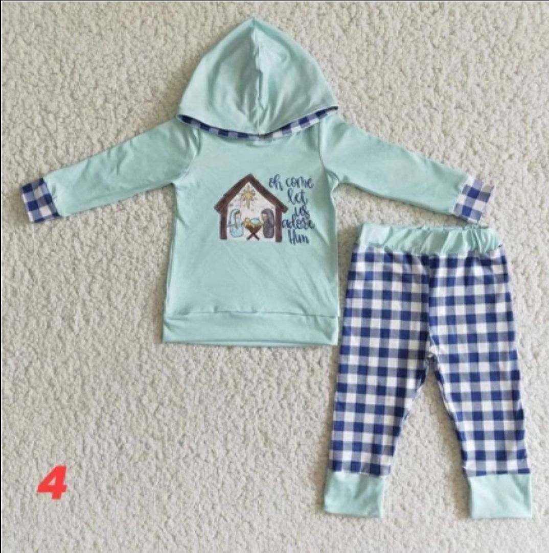 Nativity Boys Hoodie Outfit Set