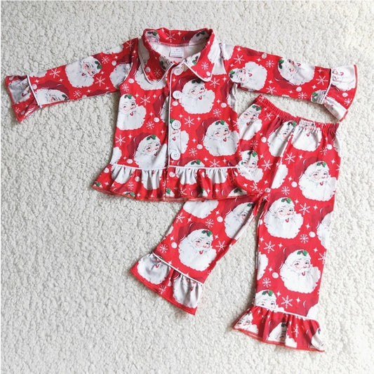 Red Santa Pajamas for Girls