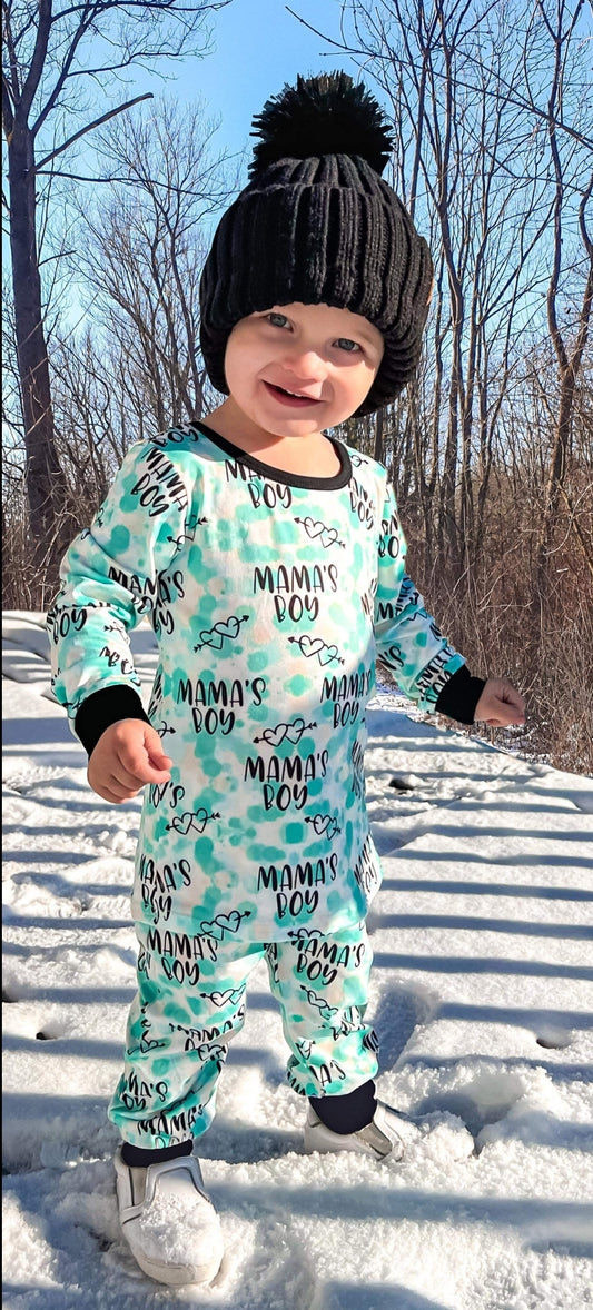 Mama's Boys Green Outfit Set