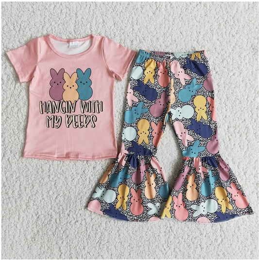 Hanging Peeps Bunnies Easter Outfit Set