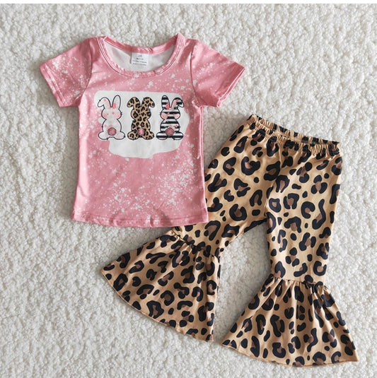 Three Bunnies Easter Outfit Set