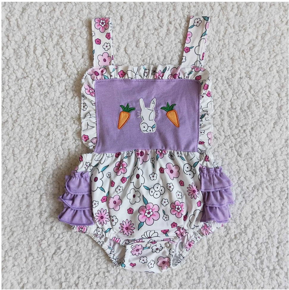 Purple Easter Bunny Romper