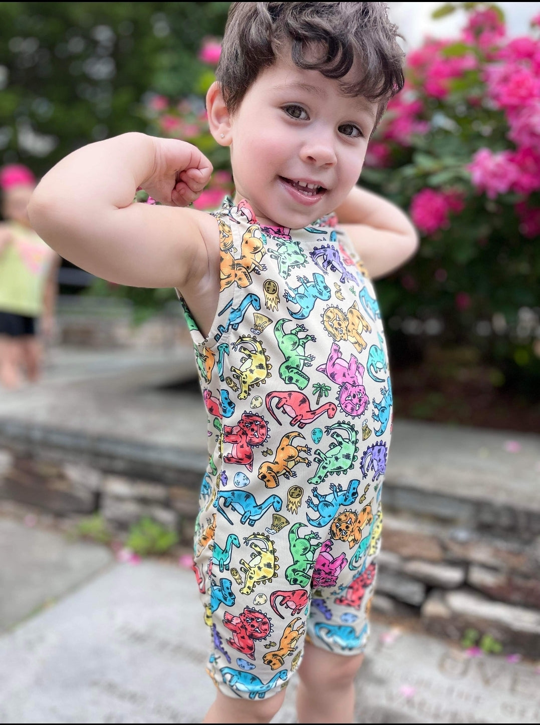 AVA's Dino Tank Shorts Romper