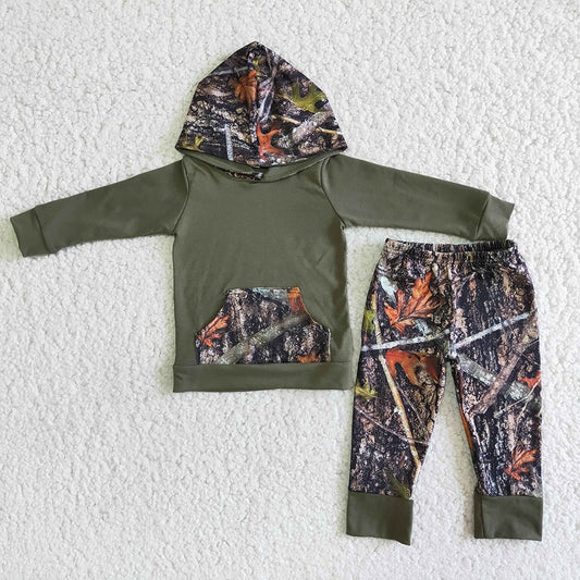 Boys Camo Hoodie Outfit Set